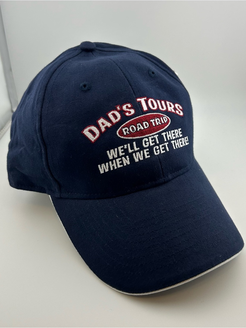 NWT Dad’s Tours Road Trip Adjustable StrapBack Baseball Cap Funny Dad Hat Navy